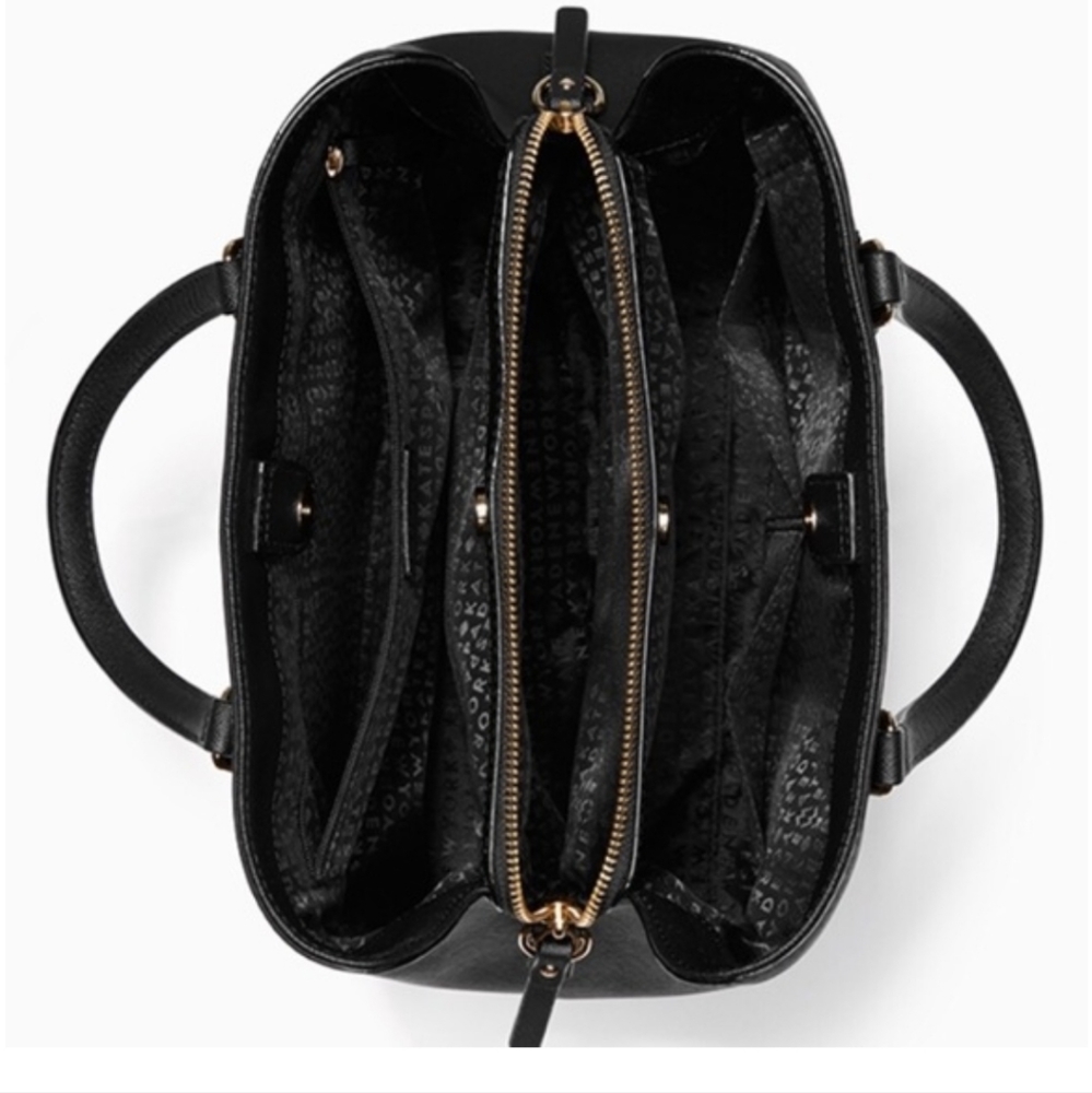 Kate Spade New York Evangelie Laurel Way Black Satchel - Picture 2 of 8